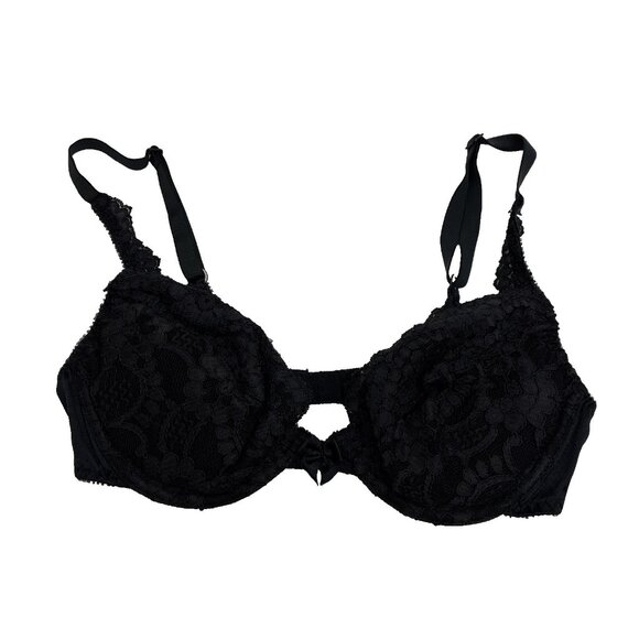 Victorias Secret Womens 34C Bra Black Lace Underwire Lingerie Adjustable Straps - Picture 1 of 9